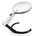 Produktbild LIUYU 5,5 Zoll 2X Desktop-Handheld-Lupe - Convertible Folding Design mit 10 LED-Lampe - Powered by Akku oder 110V-Adapter - Best Reading Working Lupe