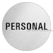 Produktbild Ofform Türschild l Wortschild l Edelstahlschild „Personal“ l Ø 75 mm l Nr.8519