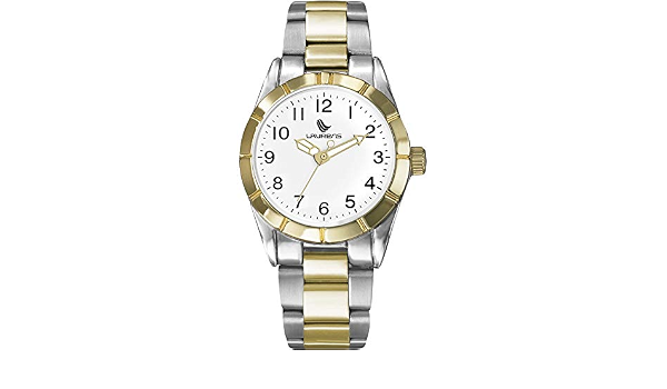 Orologio Laurens Uomo con Cinturino in Acciaio Inox e Quadrante Nero a  Quartz (Oro e Argento) : Amazon.it: Orologi