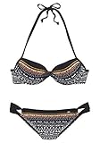 Träger im Nacken zu binden Jette Joop LM Jette Push-up-Bikini mit Muster Push-up-Bikini mit Muster schwarz-Bedruckt 38 B