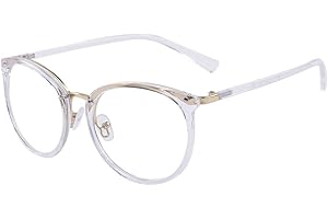 ALWAYSUV Retro Fashion Vintage okrągłe metalowe pełne oprawki przezroczyste soczewki okulary dla kobiet/mężczyzn