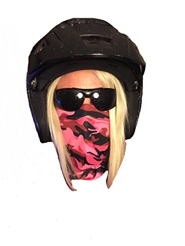 Salt Armour Varios Designs multifunción Toalla Manguera - Máscara Protección contra el frío Máscara Halloween Esquí Snowboard Pesca Caza Bicicleta y Motocicleta Paintball, Pink Military Camo