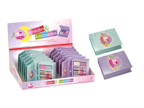 bb-Klostermann Kinder Schminkset "Cutie Book" Lidschatten + Lipgloss (hellblau)