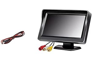 iFutniew Cámara de visión trasera de 4.3 pulgadas, pantalla LCD TFT o monitor, impermeable, visión nocturna, marcha atrás, monitor