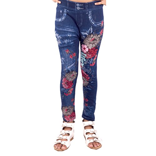 Ziva Fashion Girls Floral Printed Blue Denim Jeggings RS.349 (78.00% Off) - Amazon