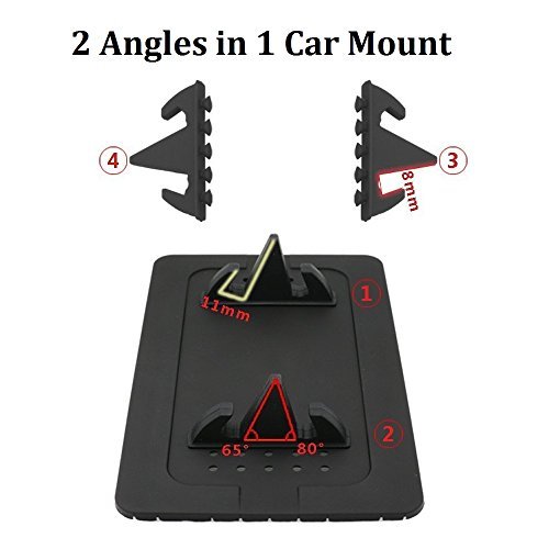 Supporto da auto per telefono cellulare in silicone, tappetino per cruscotto di auto antiscivolo per qualsiasi smartphone iPhone 8/7/6 Plus tablet ipad supporto da tavolo per navigatore satellitare GPS