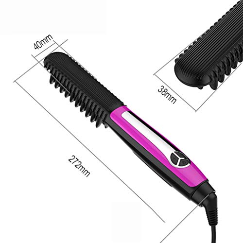 New Straight Hair Comb  Mini Portable Straight Hair Straightener  Multi-function Negative Ion LCD Electric Splint  Constant Temperature Control 100-240V 