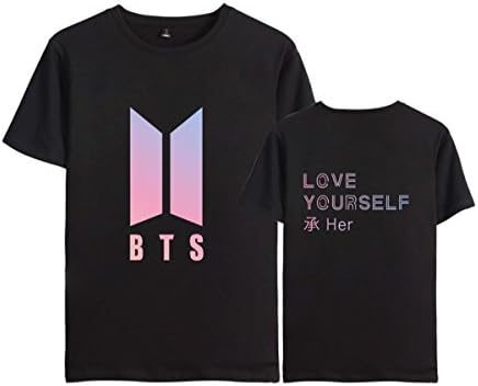Kpop BTS Love Yourself Her The Same Style Tee Suga Rap-Monster Jimin Jin J-Hope Jung Kook Fashion for Unisex T-Shirts
