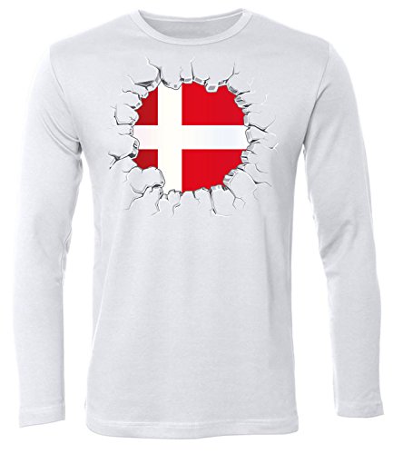 FUSSBALL – FANARTIKEL – Dänemark 5691 Herren Longsleeve (HL) Gr. S