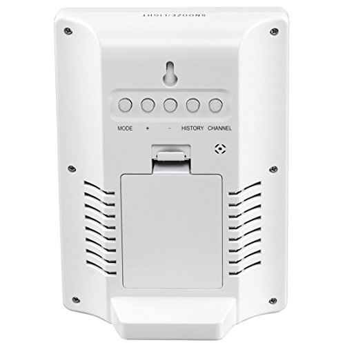 Hama Funk Wetterstation mit Außensensor EWS-3200 (mit Funkuhr, Wecker, Thermometer, Barometer, Hygrometer, Wettervorhersage, Mondphasen, Temperaturalarm, Raumklima, 50 m Reichweite) weiß - 4