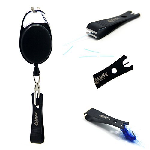 Sam's Fishing samsfx Volar Pesca Herramientas Kits Retractor Zinger con línea Clipper alicates Tijeras Combo, A163