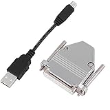 1 PC 10cm USB Cable + 25 Pin USB to Parallel Adapter Converter CNC Controller for Mach3