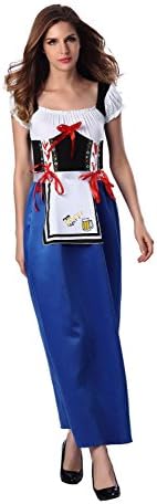 Women Sexy Lingerie Hollow Short Maid game Halloween Cosplay Uniform within Temptation , blue , m