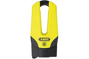 ABUS Bloque disque Granit Quick 37/60 Maxi + Mini - Antivol pour moto avec niveau de sécurité 15 - anse de 13 mm d'épaisseur - hauteur de l'anse de 70 mm, jaune