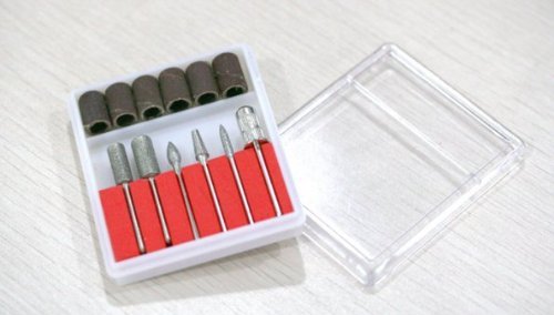 SunJas Elektrisch Nagelfräser Fräser Nagelfeile Maniküre Set Plus 6BITs EU Stecker Rosa - 3