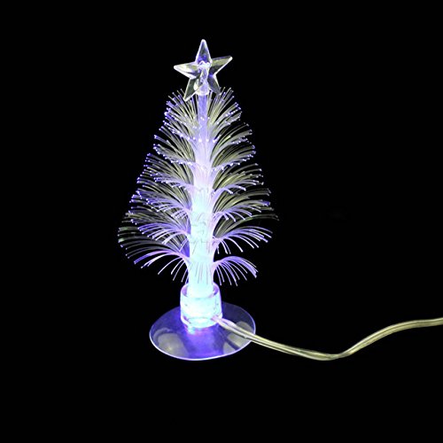Preisvergleich Produktbild LED Glasfaser Multi Farbe Nachtlicht Weihnachtsbaum
