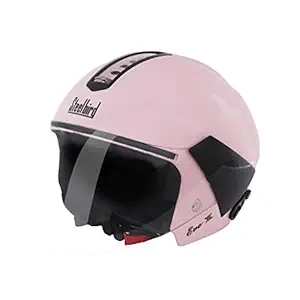 Steelbird SB-33 Eve Dashing Open Face Helmet (Light Pink, L)