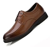 Zapatos Derby para Hombre de Cuero Genuino Oxford Zapatos W/Lace up Formal Dress