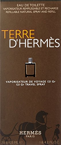 Hermès Terre Set 30 ml Eau de Toilette nachfüllbares Travelspray + 125 ml Nachfüllung, 1er Pack (1 x 155 ml) - 3