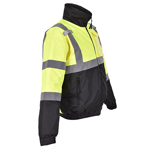 Sicherheitsjacke Warnschutz Warnjacke Jacke Arbeitsjacke Signalfarbe Gelb Winterjacke Größen XXL - 2