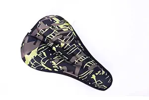 Bicycle Silicone Saddle Seat and Cycling Cushion Pad Bike Gel Cover Camouflage Print