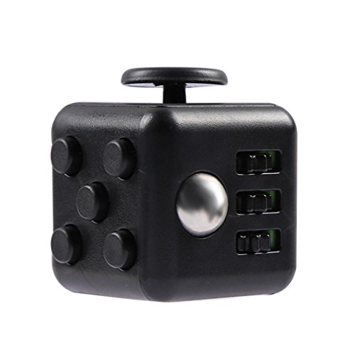 Fidget Cube, DouLukit 6 Sides Fidget Toy Cube Toy Joystick Buttons for Anxiety Relieves Stress Relief Stocking Stuffer Relieves Stress for Children and Adults (Black) Fidget Cube, DouLukit 6 Sides Fidget Toy Cube Toy Joystick Buttons for Anxiety Relieves Stress Relief Stocking Stuffer Relieves Stress for Children and Adults (Black)