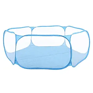 Pet Playpen, Foldable Pet Folding Fence Small Portable for Rest for Playing(Blue)