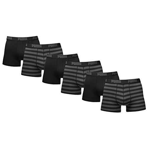 PUMA Herren Striped 1515 Boxer Boxershort Unterhose 6er Pack