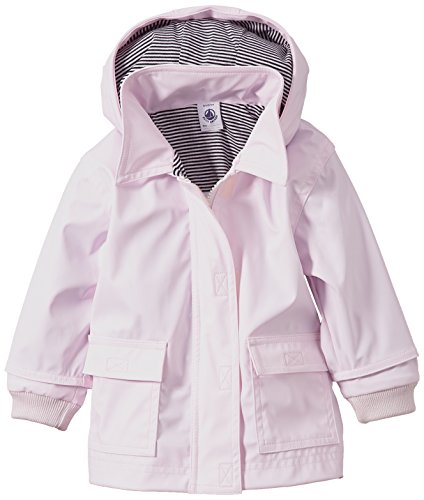 Petit Bateau Baby Girls 0-24m MATA Plain Button Front Long Sleeve Raincoat, Purple (Vienne), 3-6 Months (Manufacturer Size: 6 Months)