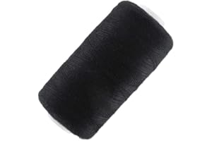 JOY STORE Bobina da 750 metri di filo in 100% poliestere. Filo per cucire a mano e a macchina. (Nero)