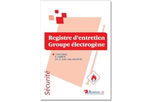 REGISTRE.FR Registre d'Entretien Groupe Électrogène - P059