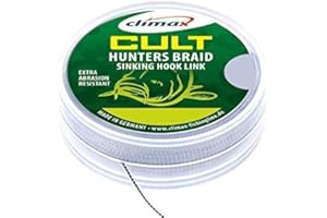 CLIMAX CARP CULT Climax Cult Carp Hunters Braid 20 m 25/30/45lb Silt Hooklink Leader Material Braid