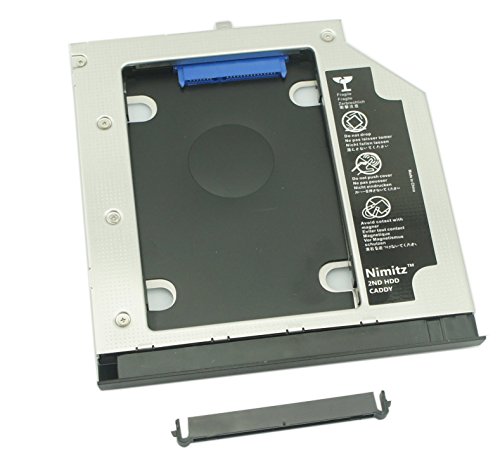 Nimitz Zweiter HDD-/SSD-Laufwerkschacht-Adapter für Lenovo ThinkPad E550c E555 E560 E565 mit Blende - 3