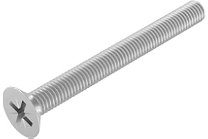 SECCARO Viti a testa svasata M4 x 40 mm, in acciaio inox V2A VA A2, DIN 965, Phillips PZ, filettatura completa, 20 pezzi