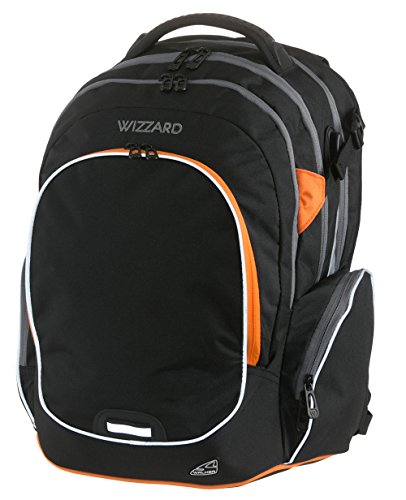 Preisvergleich Produktbild Original Walker Rucksack, Schulrucksack, Wizzard, Black - mit USB Ladebuchse fürs zocken !! - + dazu passender Federbox !
