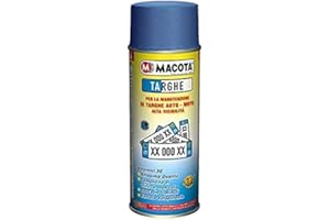 STICKERSLAB SRL StickersLab - Spray vernice smaltata per targhe rinnova manutenzione veicolo in blu/bianco (Blu)