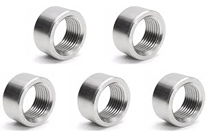 RCCT M18 Mutter Lambda Gewinde O2 Oxygen Edelstahl Bungs Muttern Edelstahl 304 Einbau Passend Sensor Weld Fitting Nut Sauerstoff Schweiß Montage(5, Bungs)