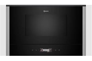 NEFF NR4WR21N1, N70, Einbau-Mikrowelle, Integrierbare Mikrowelle ohne Grill 40 x 60cm, Full Touch TFT-Display, Automatikprogramme, Easy Clean, LED-Innenbeleuchtung, Edelstahl