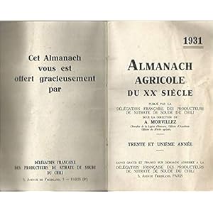 ALMANACH AGRICOLE DU XXè SIECLE - 31è année - 1931