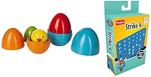 Funskool-Giggles Nesting Eggs & Funskool Travel Strike 4 - 2 Player Strategic Game!, Multicolor