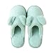 Women, Lovely Cotton Slippers Winter Warm Indoor Slippers Home Slippers,Cyan