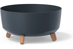 PROSPERPLAST Macetero color antracita,sin depósito , colección GRACIA de 38 x 38 x 19,5 cm, capacidad de 14,3 L.