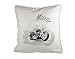 Produktbild Klebefieber Wunschtext-Dekokissen Motorrad B x H: 40cm x 40cm Farbe: weiß