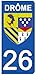 Produktbild DECO-IDEES 2 Aufkleber für Nummernschild, 26 – Wappen Drome – Region Auvergen Rhône Alpes