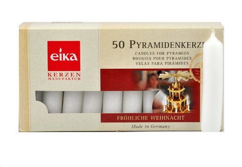 Preisvergleich Produktbild Pyramidenkerze weiß 50er