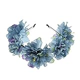 Damen Retro Stiefmütterchen Blumen Stirnband Hochzeit Haarkranz Stirnband, LEEDY Mädchen Krone - Frauen Blumenkranz Haare für Hochzeit Party Haarband Accessoires Trend 2019