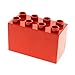 Produktbild 1 x Lego Duplo Bau Basic Stein rot 2 x 4 x 2 hoch 2x4x2 8er für Set 4664 5601 9090 2266 31111