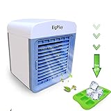 【Multifunción】Personal Swamp Cooler, ventilador USB, humidificador de aire, purificador de aire 4 en un diseño multifunción Refresca, humedece y purifica para mejorar el aire, manténgase alejado del aire seco, disfrute de su verano refrescante.