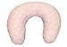 Soft Nursing Pregnancy Pillow/Cushion/Wedge - PINK WITH WHITE STARS - WITH QUILTED COVER & EXTRA PADDING