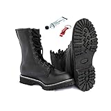 Stahlkappe AOS-Outdoor Springerstiefel + original BW Schuhpflegemittel Schlüsselanhänger 47